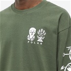 Polar Skate Co. Men's Long Sleeve Spiral T-Shirt in Dark Olive