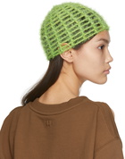 Kijun Green Crochet Beanie