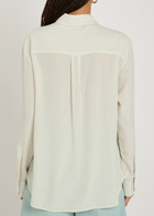 Blaze Milano Anabas Pinstripe Silk Shirt Navy