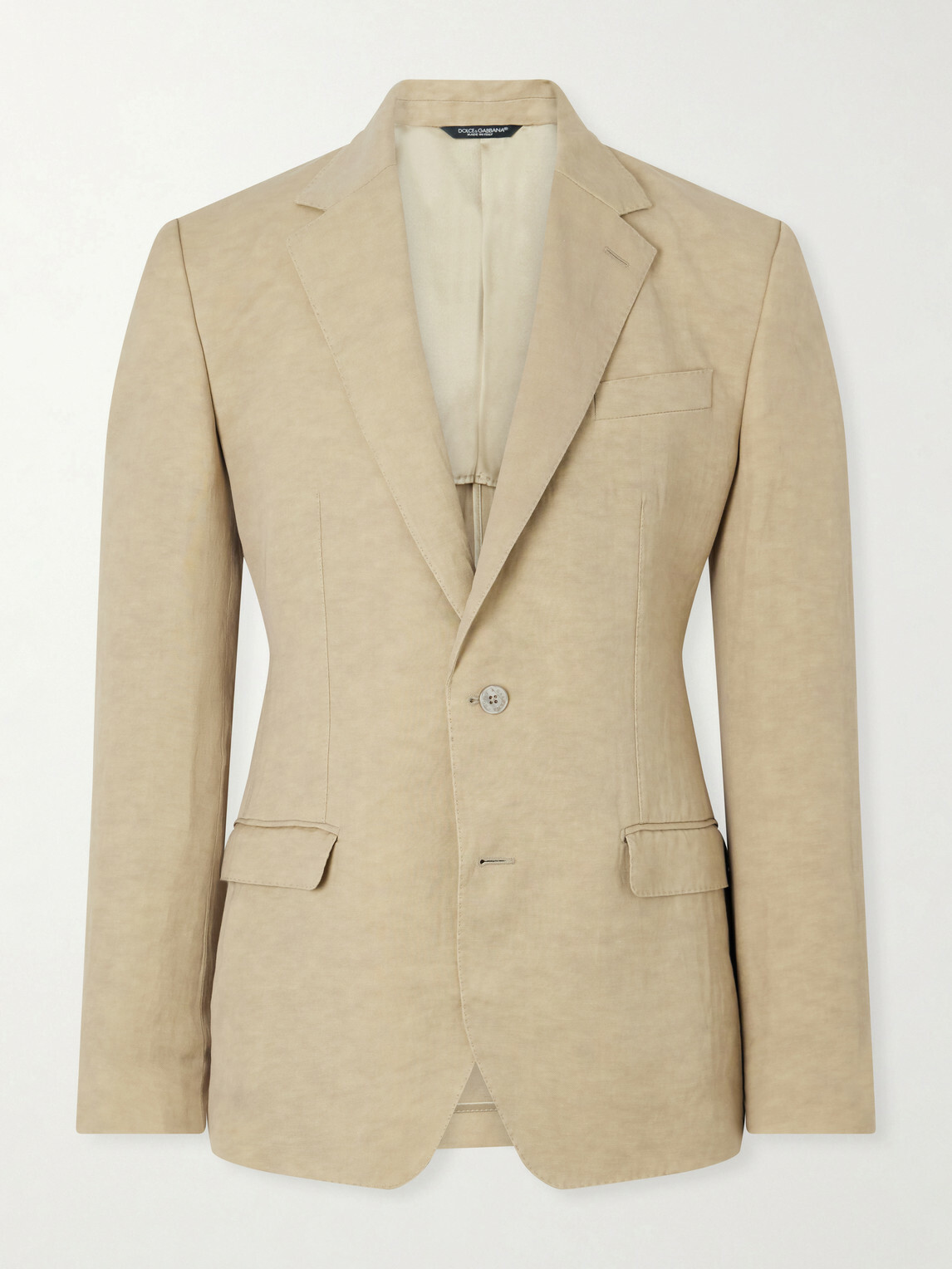 Dolce&Gabbana - Maiolica Linen Blazer - Neutrals