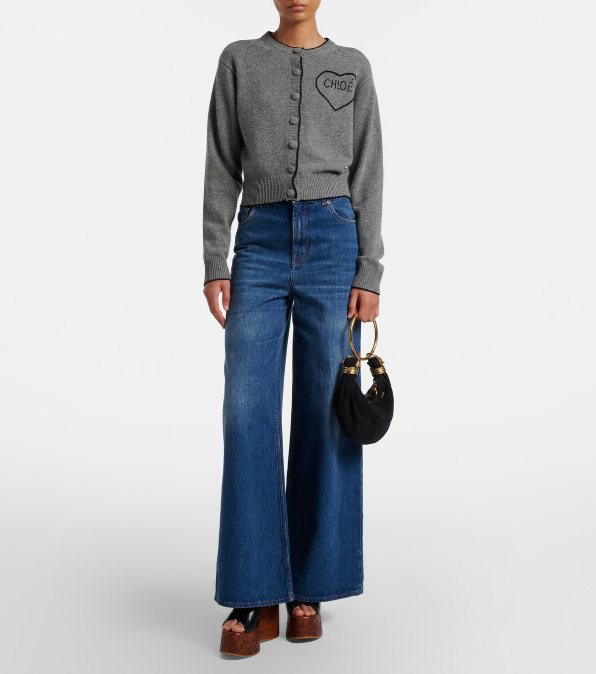 Chloé Bracelet Small suede top-handle bag