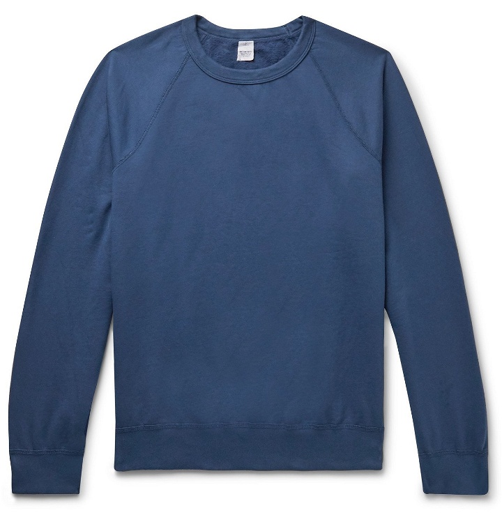 Photo: Save Khaki United - Fleece-Back Supima Cotton-Jersey Sweatshirt - Blue