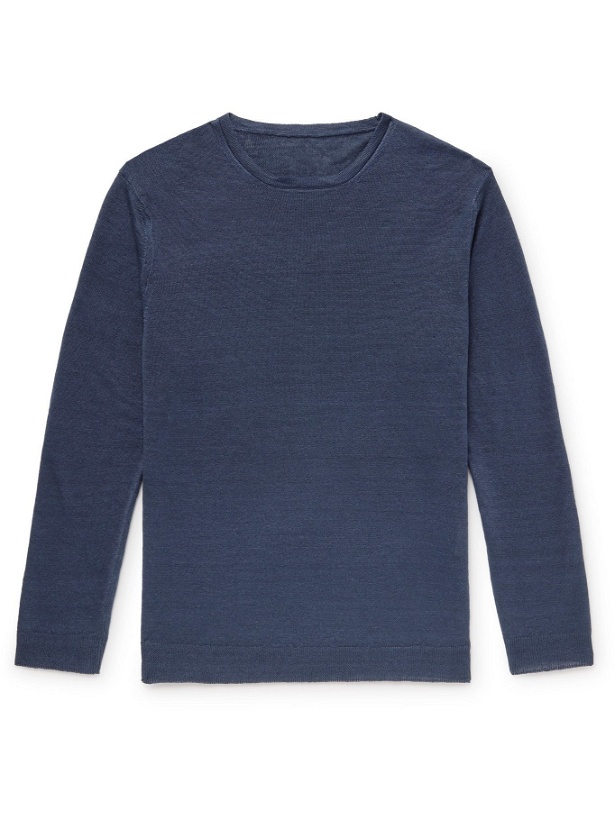 Photo: ANDERSON & SHEPPARD - Linen Sweater - Blue