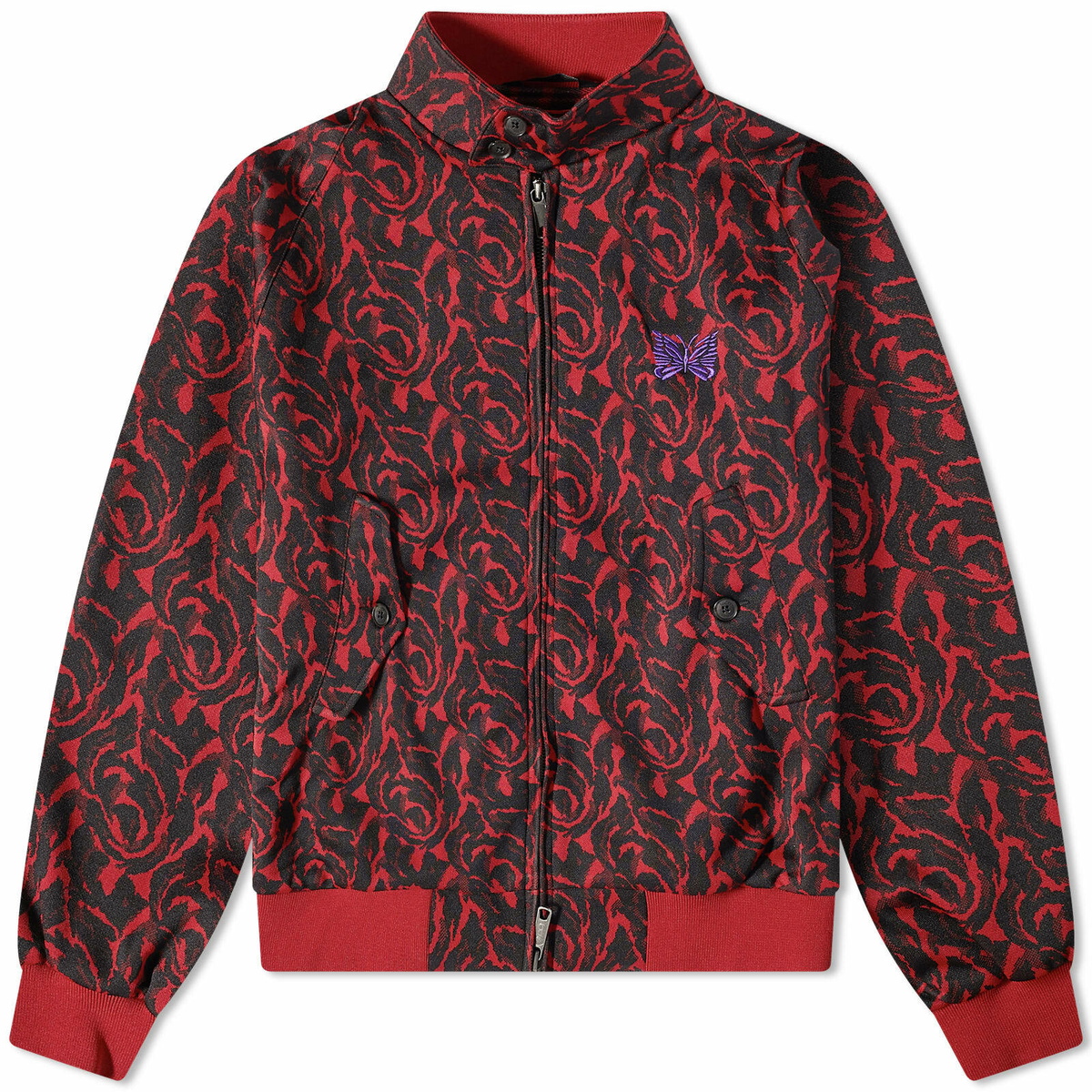 Baracuta x Needles Jacquard AF G9 Harrington Jacket in Red