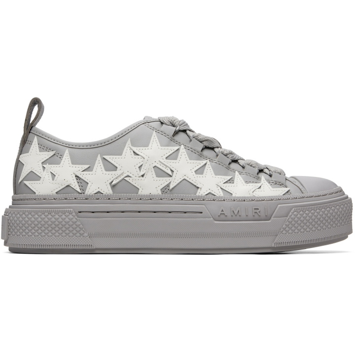 Photo: AMIRI Gray Stars Court Low Sneakers