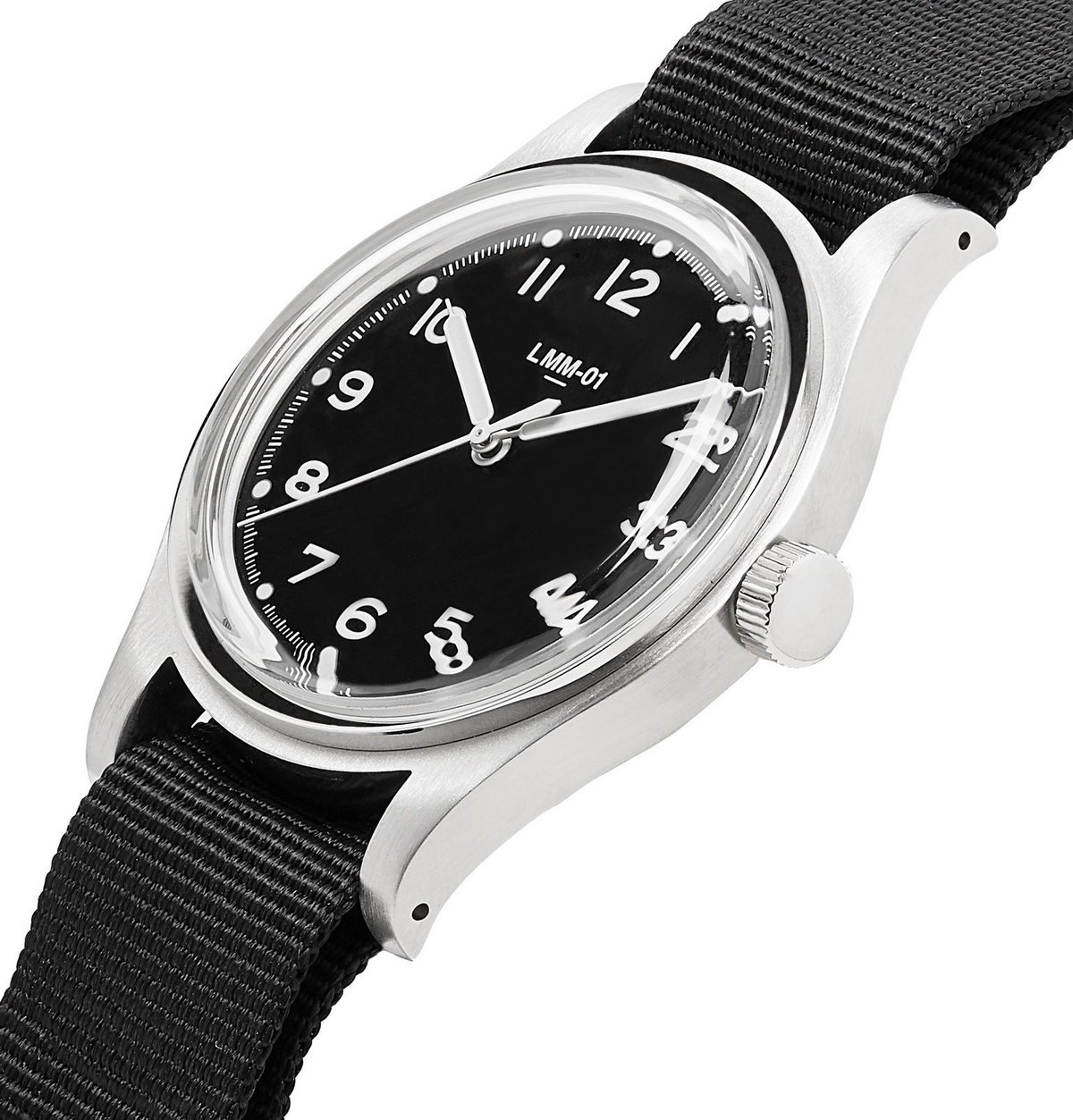 Merci - LMM-01 Field 38mm Stainless Steel and NATO Webbing Watch - Black