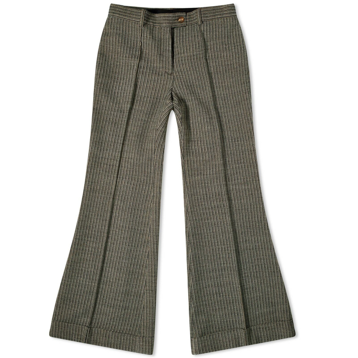 Acne Studios Women's Wide Leg Trousers in Multi Taupe Acne Studios