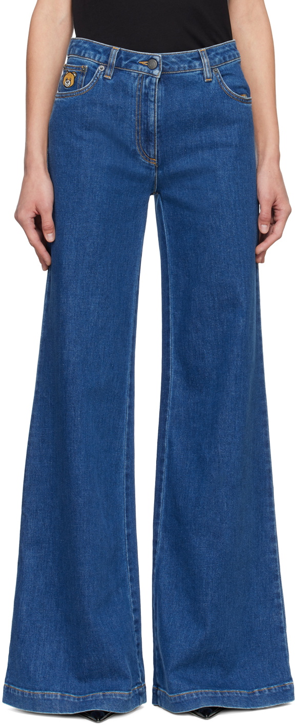 Moschino Blue Jeans With Brand Name Embroidery main image 1