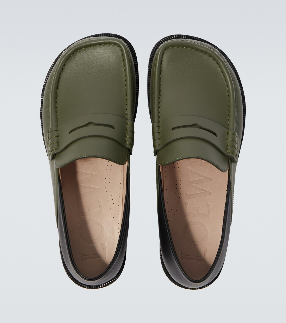 Loewe Campo leather penny loafers
