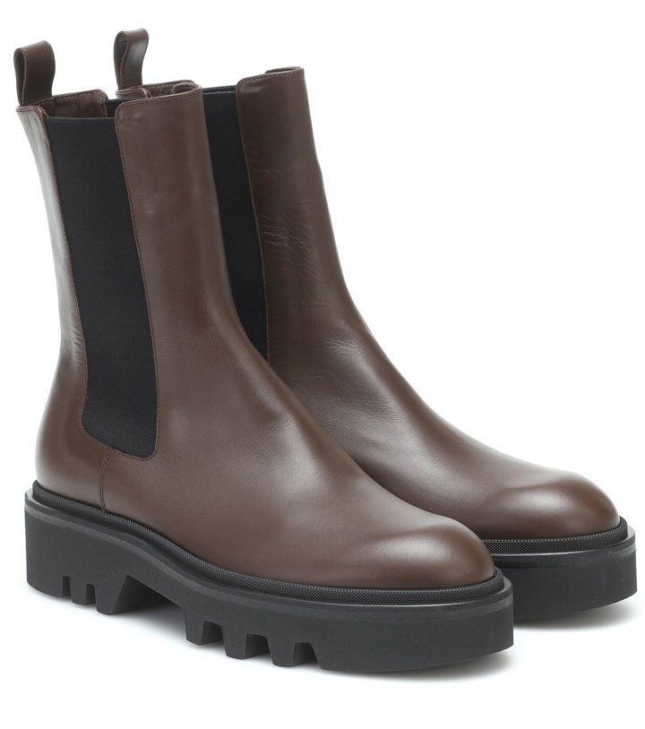 Photo: Dries Van Noten - Leather platform Chelsea boots