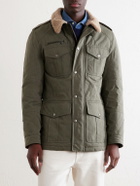 Brunello Cucinelli - Shearling-Trimmed Padded Canvas Jacket - Green