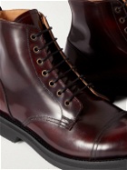 Grenson - Desmond Polished-Leather Derby Boots - Burgundy