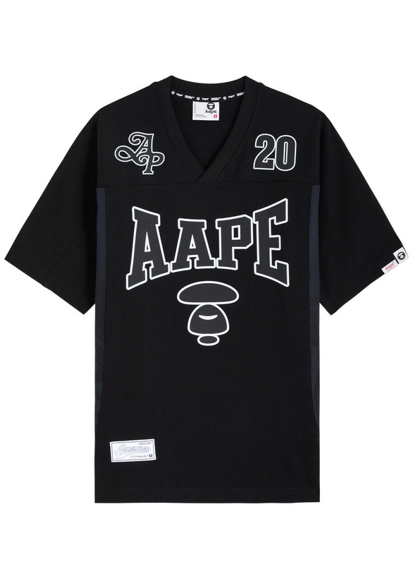 Photo: Aape Mesh Varsity Cotton T-shirt Black