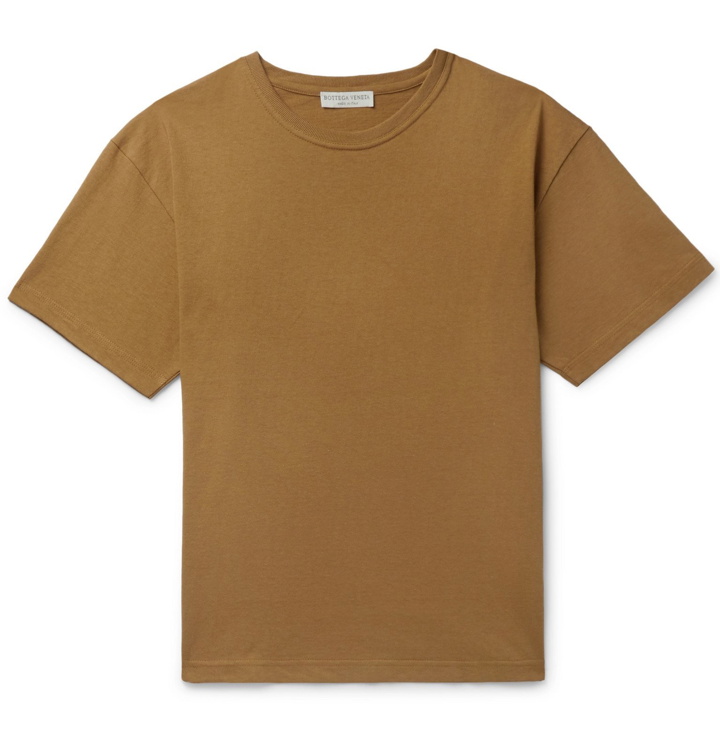 Photo: Bottega Veneta - Slim-Fit Mélange Cotton-Jersey T-Shirt - Brown