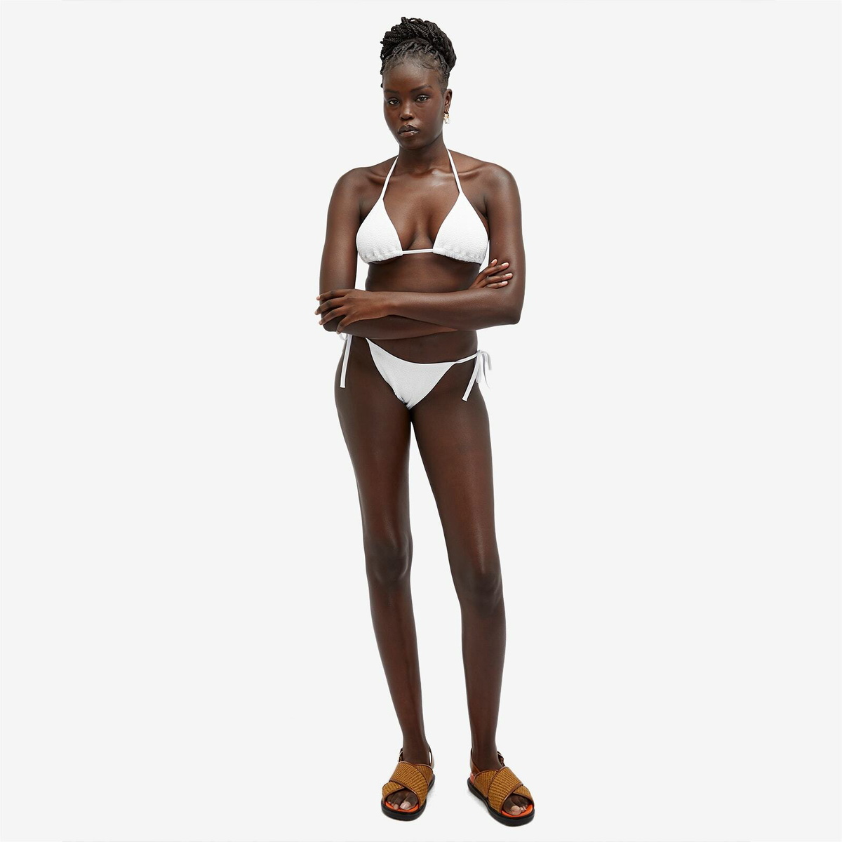 Hunza G Women's Gina Tie-Side Bikini in White Hunza G