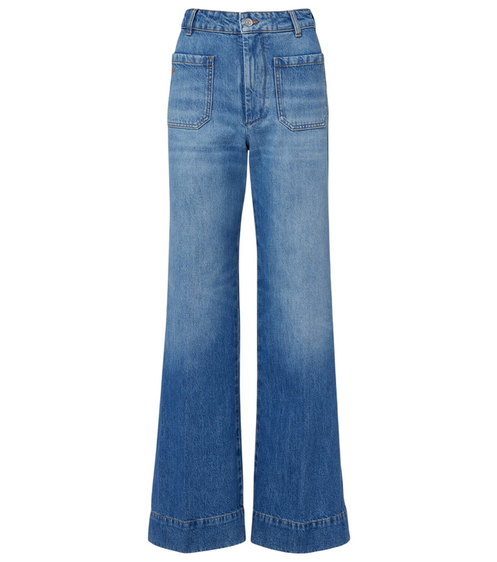 Photo: Victoria Beckham Alina faded wide-leg jeans