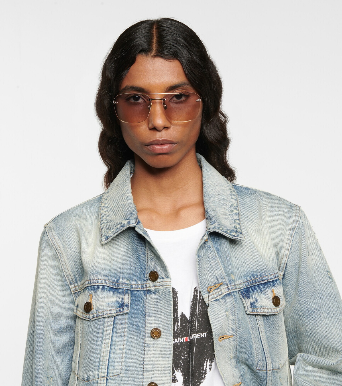 Saint Laurent - SL 309 Rimless aviator sunglasses Saint Laurent