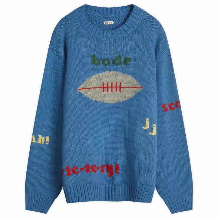 Photo: BODE Men's Spirit Sweater in Blue