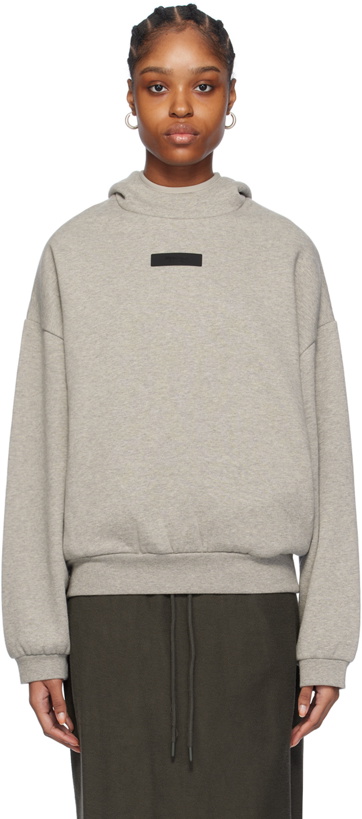 Photo: Fear of God ESSENTIALS Gray Pullover Hoodie