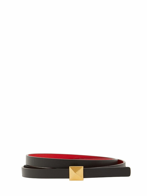 Photo: VALENTINO GARAVANI 1.2cm One Stud Reversible Leather Belt