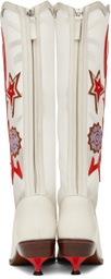 Kiko Kostadinov White Mirka Boots