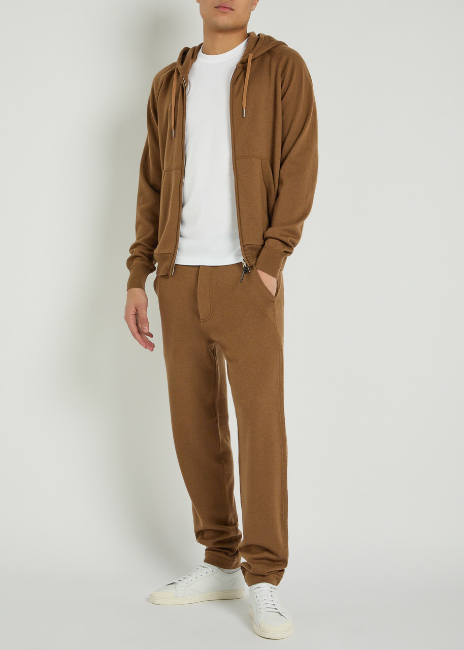 Tom Ford Tapered Cashmere and Wool-blend Sweatpants Caramel