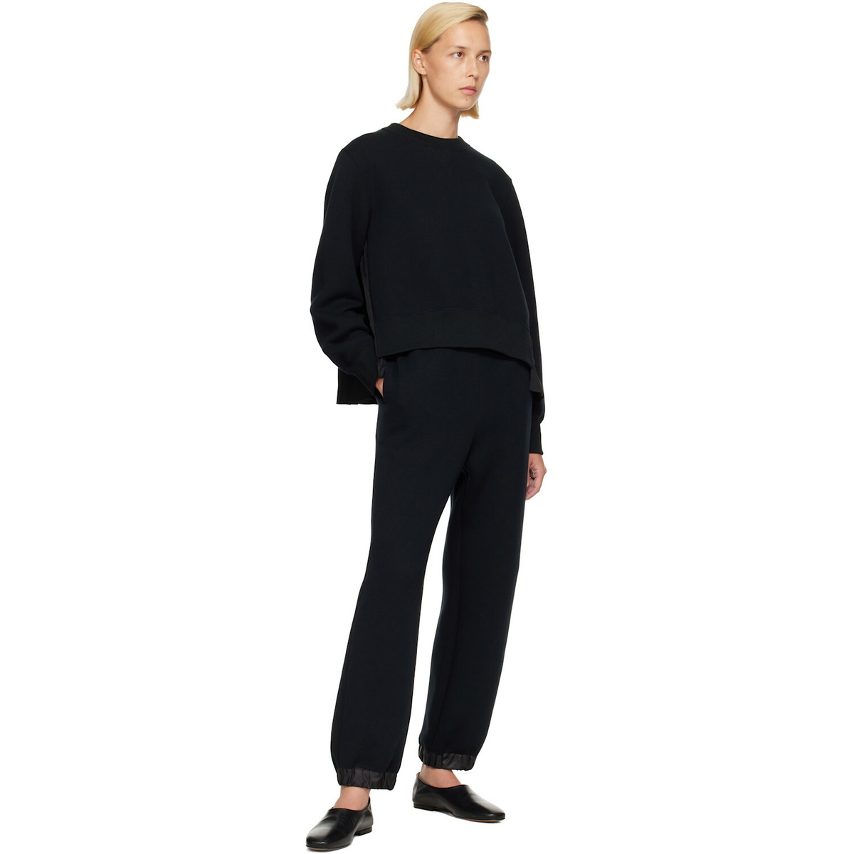 sacai Black Sponge Sweatpants