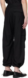 Youth Black String Cargo Pants