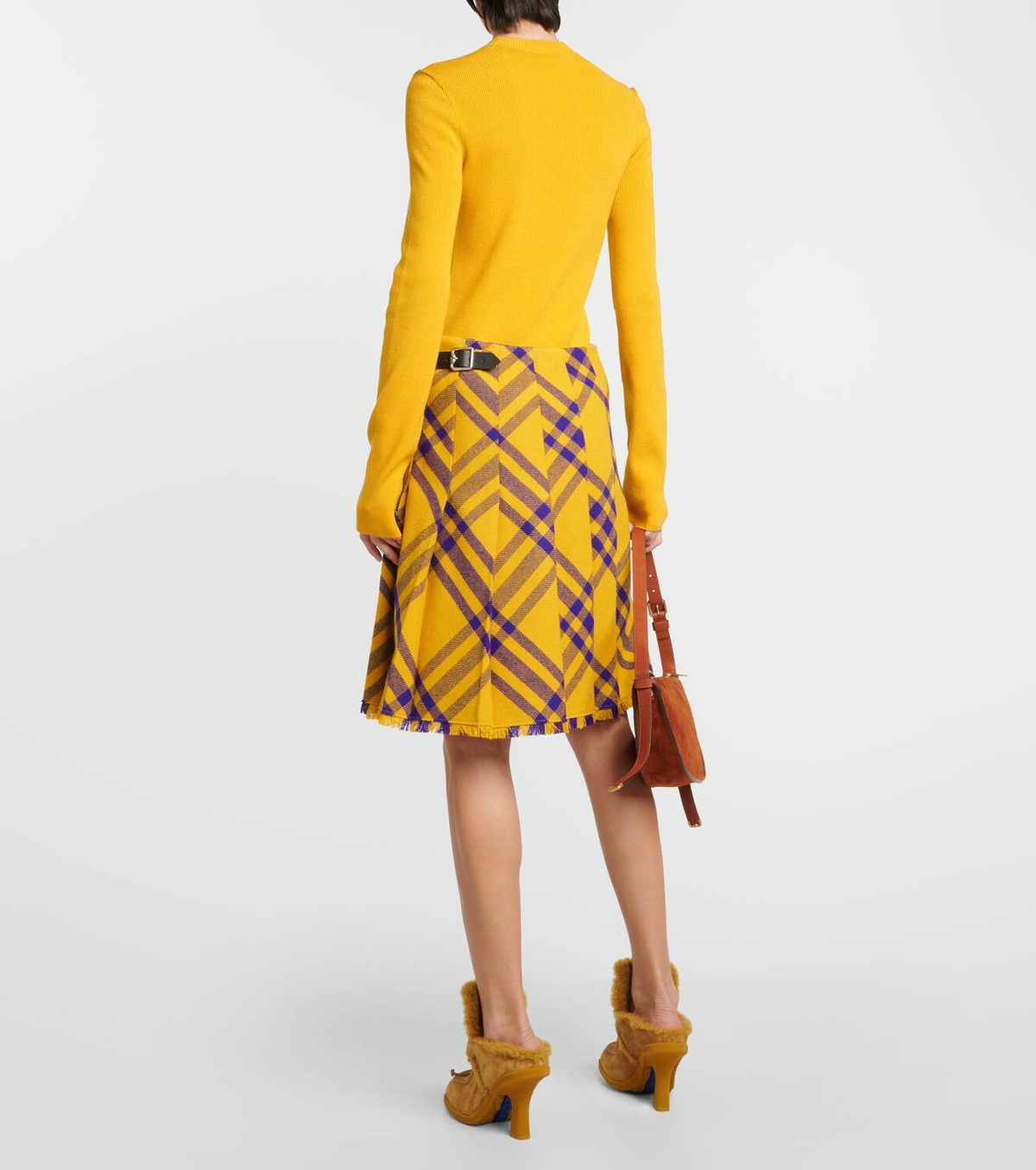 Burberry Checked wool wrap skirt Burberry
