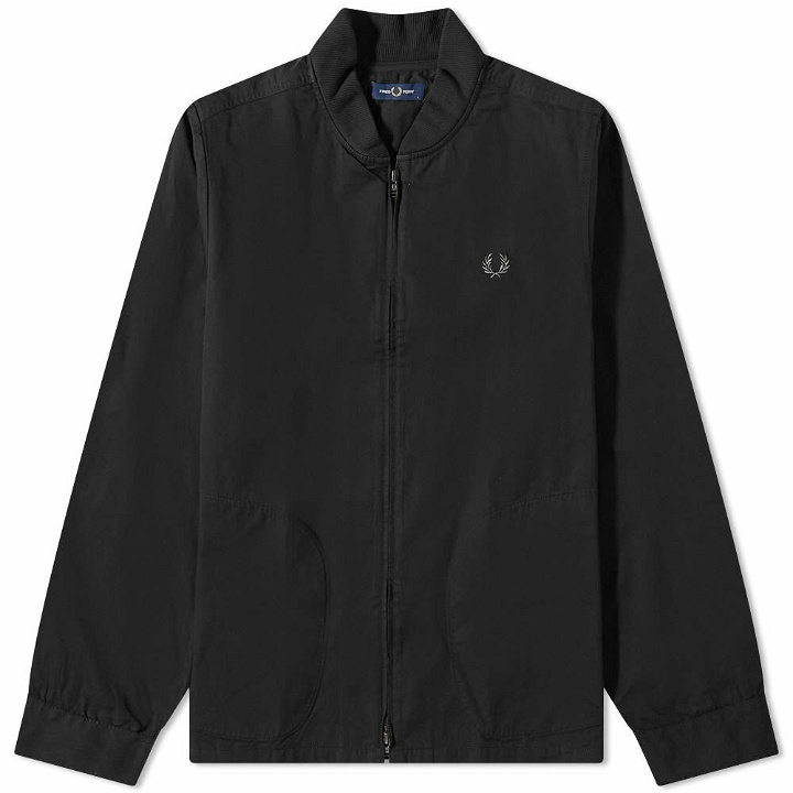 Photo: Fred Perry Authentic Men's Zip Through Bomber Jacket Overshirt in Black