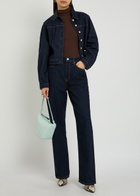 Reformation Knightly Panelled Denim Jacket Blue