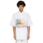 Valentino White Roman Sketches Short Sleeve Shirt