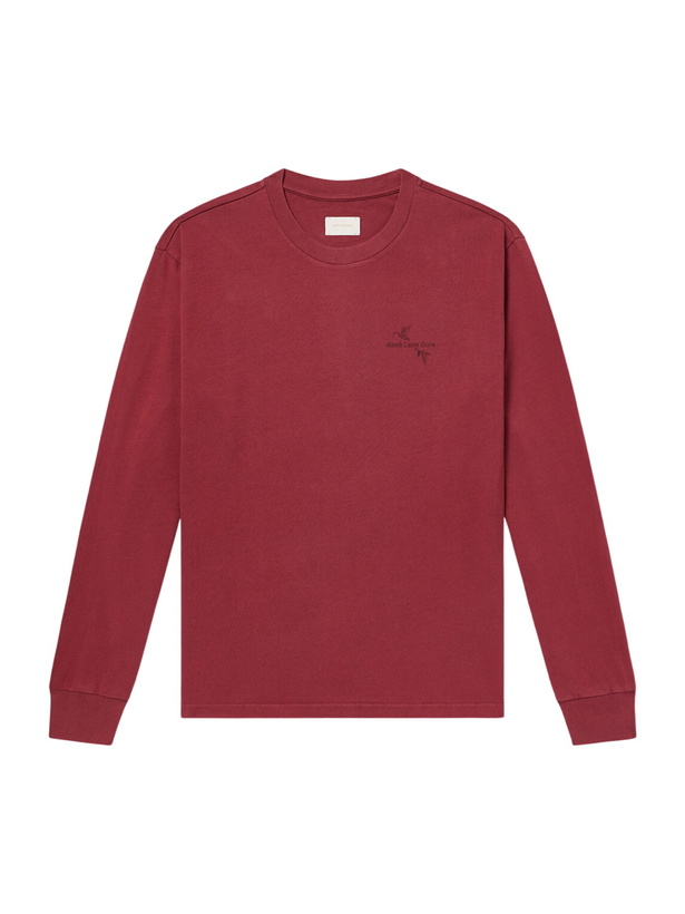 Photo: Aimé Leon Dore - Logo-Embroidered Cotton-Jersey T-Shirt - Burgundy