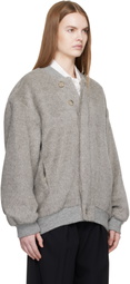 Lauren Manoogian SSENSE Exclusive Gray Brushed Bomber Jacket