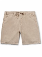 Hartford - Slim-Fit Linen-Chambray Drawstring Shorts - Neutrals