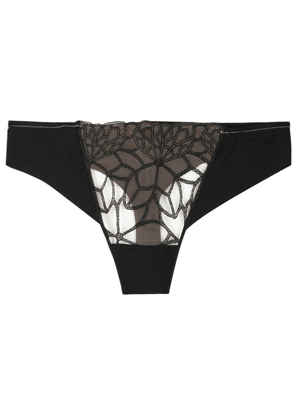 Photo: Simone PÉRÈLE Java Embroidered Thong Black