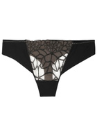 Simone PÉRÈLE Java Embroidered Thong Black