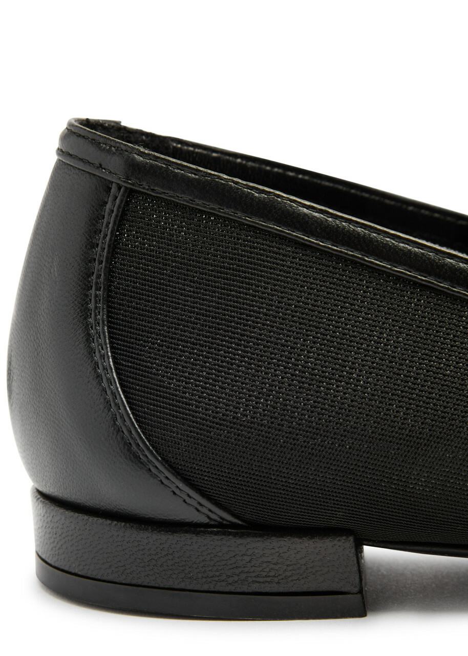 Stuart Weitzman Arabella Mesh Ballet Flats Black