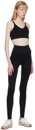 VAARA Black Technical Knit Crop Bra