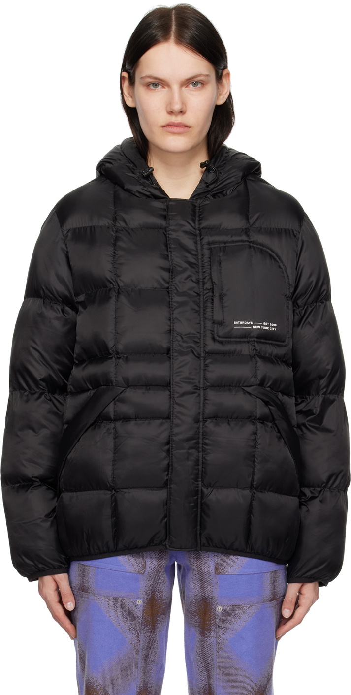 Saturdays NYC Black Momo Puffer Jacket Saturdays NYC