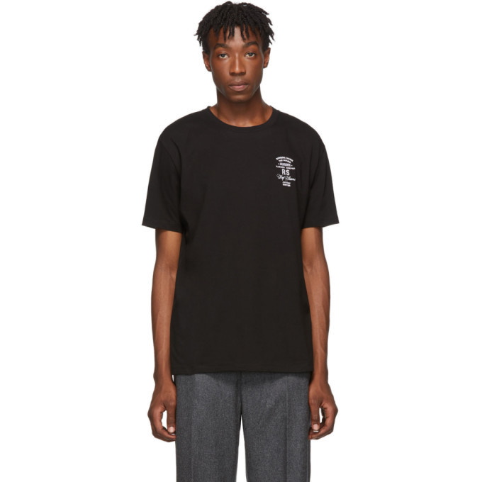 Photo: Raf Simons Black Embroidery Slim-Fit T-Shirt