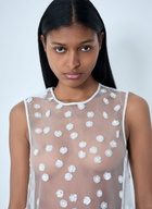 Cecilie Bahnsen Embroidered Sheer Overlay Dress
