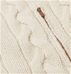 Brunello Cucinelli - Cable-Knit Cashmere Zip-Up Cardigan - Men - Cream