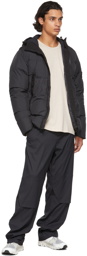 Stone Island Black Down Garment-Dyed Crinkle Reps NY Jacket