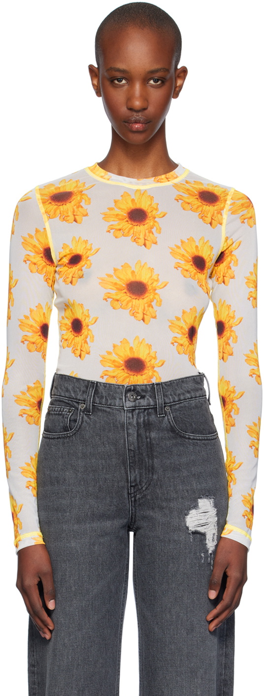yellow sheer shirt