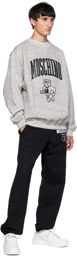 Moschino Gray Varsity Sweatshirt