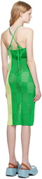 Andersson Bell Green & Yellow Keira Midi Dress