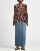 Manila Grace Womens Top in Brown