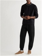 ERMENEGILDO ZEGNA - Tapered Cotton-Blend Jersey Sweatpants - Black