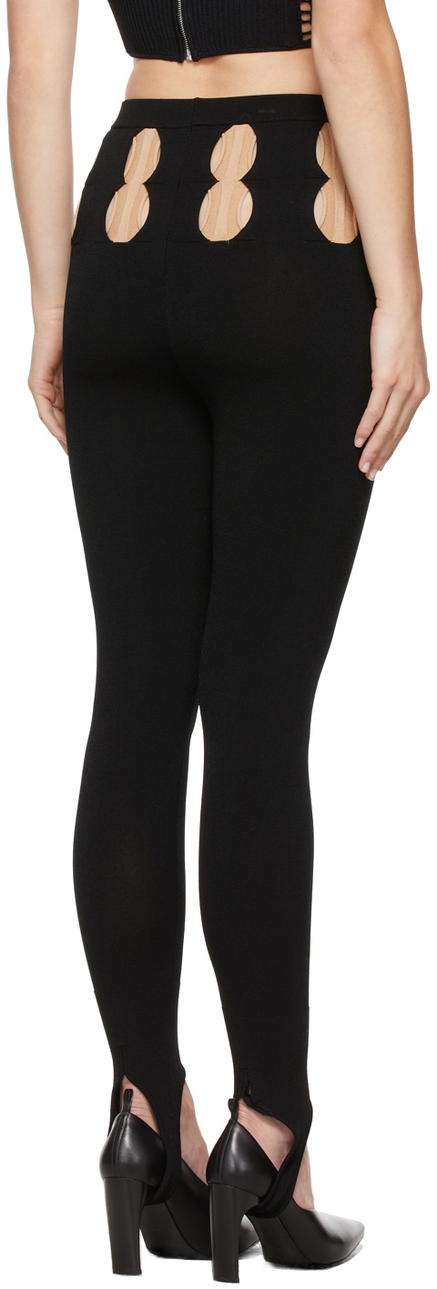 Dion Lee Black Double Stirrup Leggings